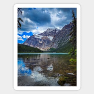 Jasper National Park Mountain Snowy Peak Photo V1 Sticker